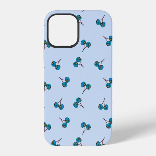 Blue Cherry Pattern Case-Mate iPhone Hoesje iPhone 12 Hoesje (Achterkant)