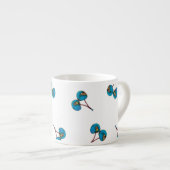 Blue Cherry Pattern Espresso Kop (Voorkant rechts)