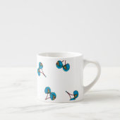 Blue Cherry Pattern Espresso Kop (Rechts)
