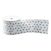 Blue Cherry Pattern Grosgrain Lint (Spoel)