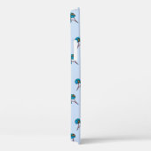 Blue Cherry Pattern Hoesje-Mate iPhone Case Case (Achterkant / Rechts)