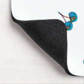 Blue Cherry Pattern Muismat (Hoek)