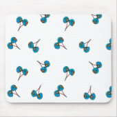 Blue Cherry Pattern Muismat (Voorkant)