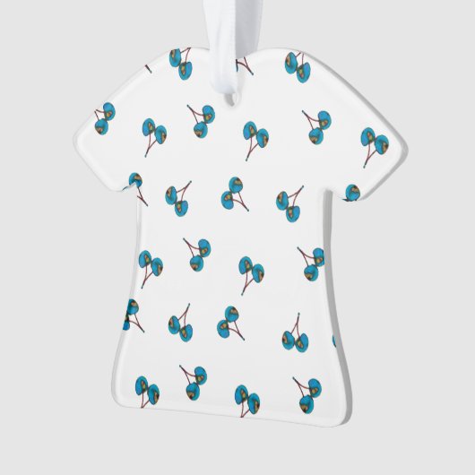 Blue Cherry Pattern Ornament (voorkant)