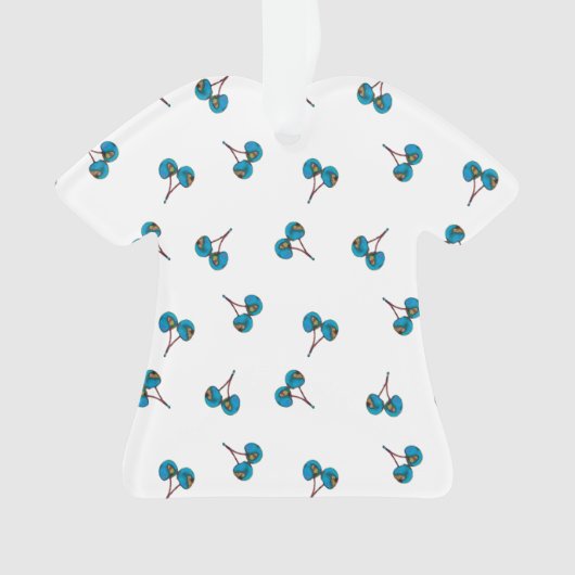 Blue Cherry Pattern Ornament (voorkant)