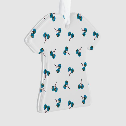 Blue Cherry Pattern Ornament (voorkant)