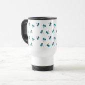 Blue Cherry Pattern Reisbeker (Voorkant links)