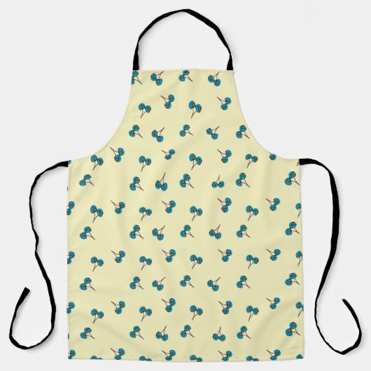 Blue Cherry Pattern Schort (Voorkant)