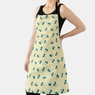 Blue Cherry Pattern Schort