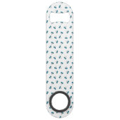 Blue Cherry Pattern Speed Flessenopener (Achterkant)