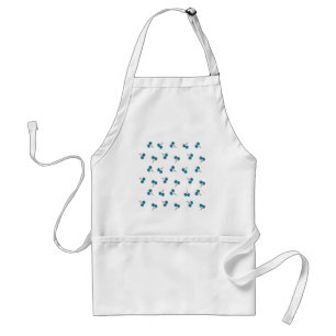 Blue Cherry Pattern Standaard Schort