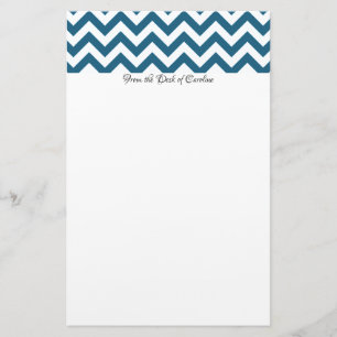Blue Chevron - Aangepaste schrijfbenodigdheden Briefpapier