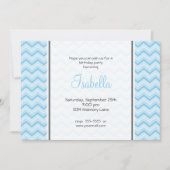 Blue Chevron Birthday Uitnodiging (Voorkant)
