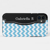 Blue Chevron Black Lijst iPhone 5 hoesje (Achterkant (horizontaal))