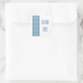 Blue Chevron Border Dank u Stickers (Tas)