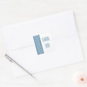 Blue Chevron Border Dank u Stickers (Envelop)