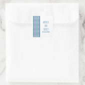 Blue Chevron Border Wedding Stickers (Tas)