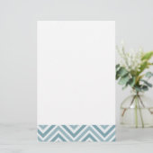Blue Chevron Briefpapier (Staand voorkant)