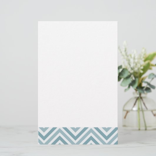 Blue Chevron Briefpapier (Staand voorkant)