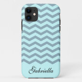 Blue Chevron Case-Mate iPhone Case (Achterkant)