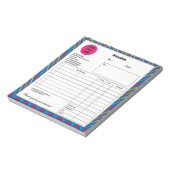 Blue Chevron Company Business Shop Factuur Notitieblok (Linkerzijde)