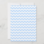 Blue Chevron Custom Baptism Invitation Kaart (Achterkant)