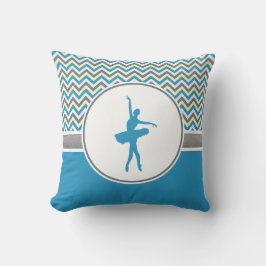 Blue Chevron Dancer Personalized Kussen