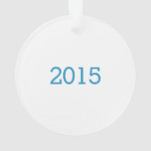 Blue Chevron Dancer Personalized Ornament (achterkant)