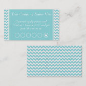 Blue Chevron Discount speciale Punch-kaart Klantenkaartje (Voorkant / Achterkant)