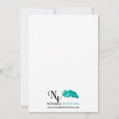 Blue Chevron Elephant Baby shower Kaart (Achterkant)