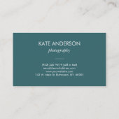 Blue Chevron en Faux Gold Foil Visitekaartje (Achterkant)