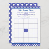 Blue Chevron en Polka Dot Baby shower Bingo Kaart (Voorkant / Achterkant)