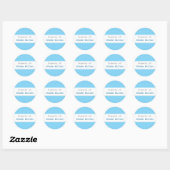 Blue chevron gepersonaliseerde sticker (Vel)
