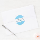 Blue chevron gepersonaliseerde sticker (Envelop)