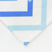 Blue Chevron Giraffe Schattigee Moeder Baby Fleece Deken (Hoek)