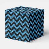 Blue Chevron Glitter Afstuderen Favor Boxes Bedankdoosjes (Achterkant)