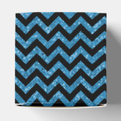 Blue Chevron Glitter Favor Box Bedankdoosjes (Bovenkant)