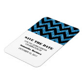 Blue Chevron Glitter Quinceañera Magnet Magneet (Linkerzijde)