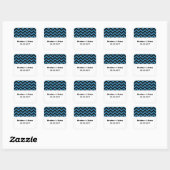Blue Chevron Glitter Wedding Stickers (Vel)