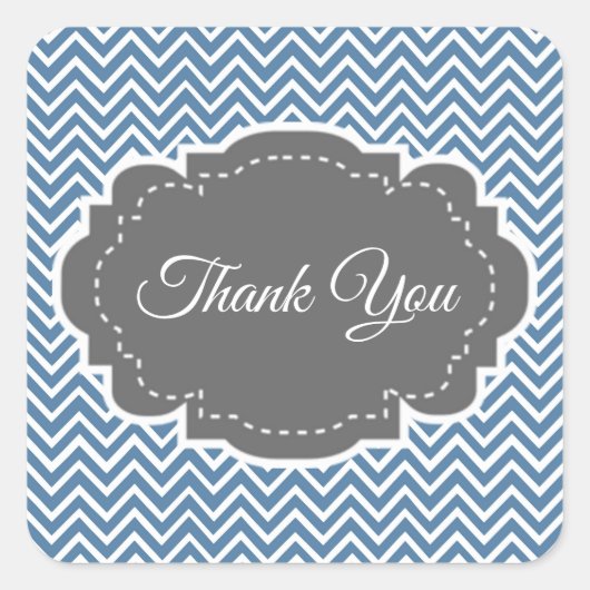 Blue Chevron Hartelijk dank, Sticker (Voorkant)