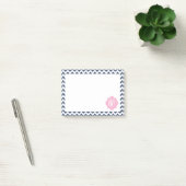 Blue Chevron Ikat Monogrammed Post It Notes (Kantoor)