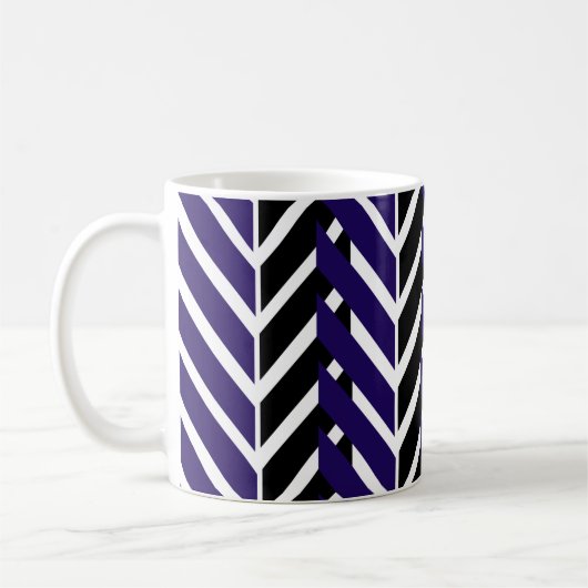 Blue Chevron Koffiemok (Links)