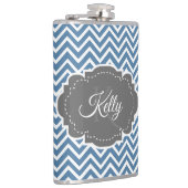 Blue Chevron maatkolf Heupfles (Rechts)