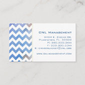 Blue Chevron Modern Minimal Visitekaartje (Achterkant)