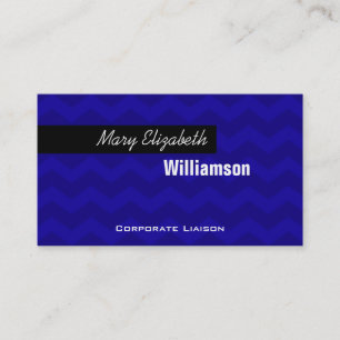 Blue Chevron Modern Professional Visitekaartjes