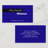 Blue Chevron Modern Professional Visitekaartjes (Voorkant / Achterkant)