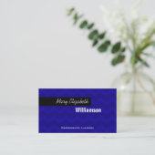 Blue Chevron Modern Professional Visitekaartjes (Staand voorkant)