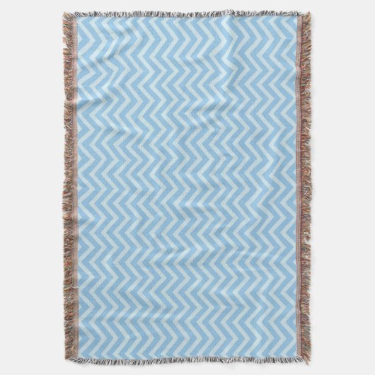 Blue Chevron Pattern Deken (Voorkant Verticaal)