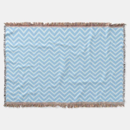 Blue Chevron Pattern Deken (Voorkant)
