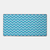 Blue Chevron Pattern Desk Mat (Voorkant)